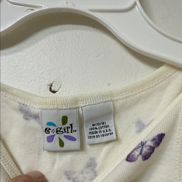 E-girl Butterfly and Floral Tank Top Y2K vintage - Picture 2 of 2